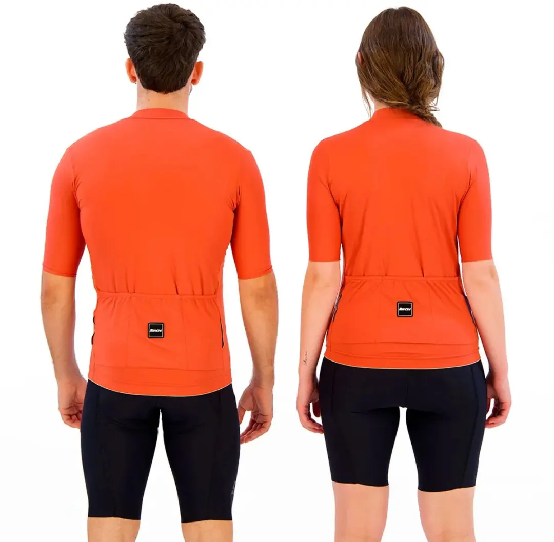 Santini Sensation Korte Mouw Wielertrui - S - Oranje