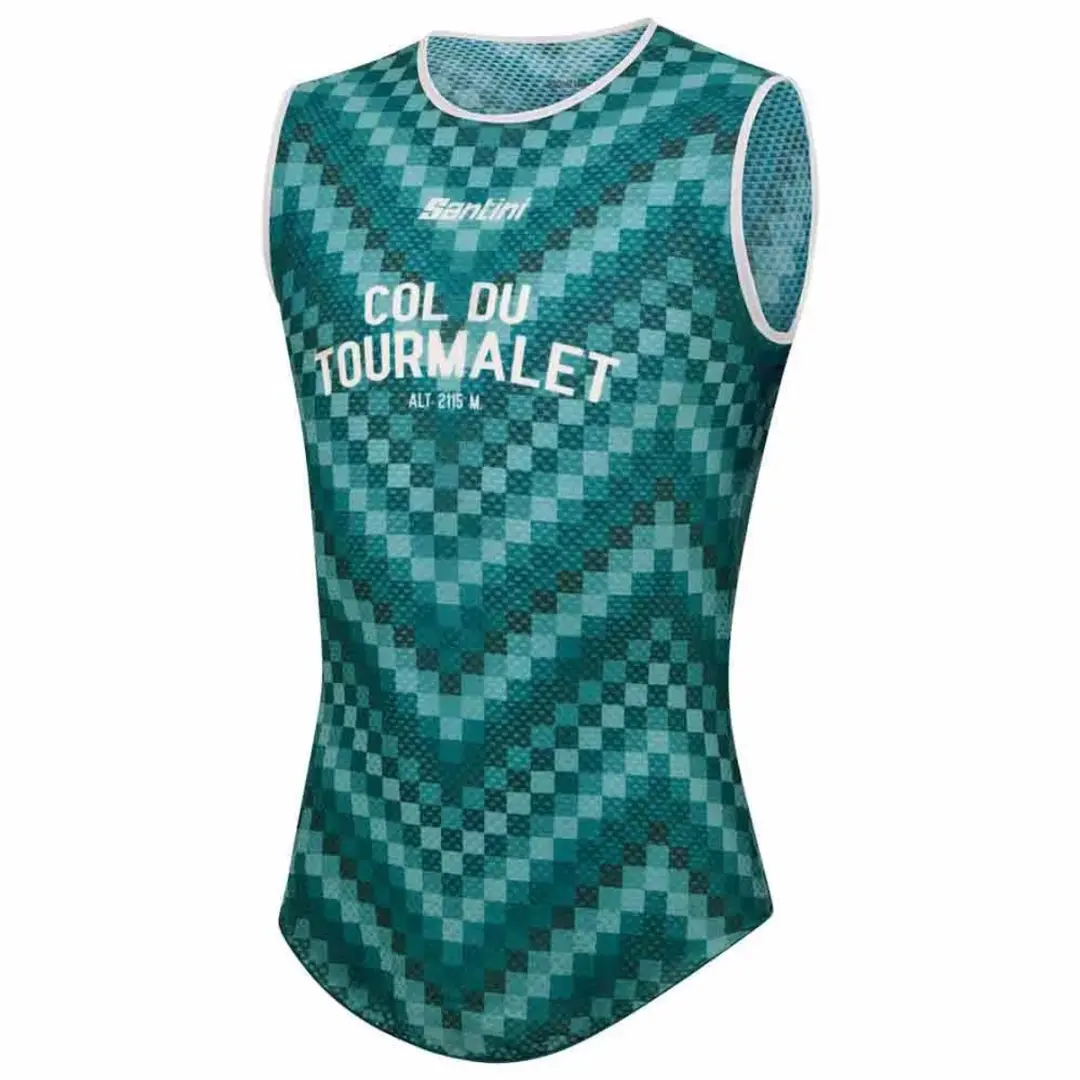 Santini Mj Col Du Tourmalet Mouwloos Basislaag - Groen XL