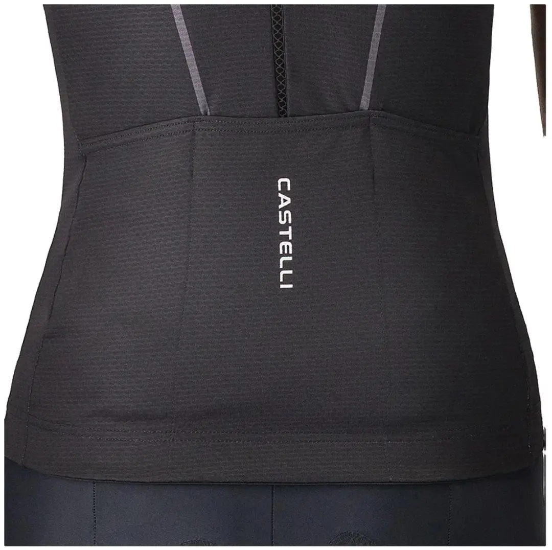 Castelli Anima Flow Mouwloos Fietstrui - S - Zwart/Wit