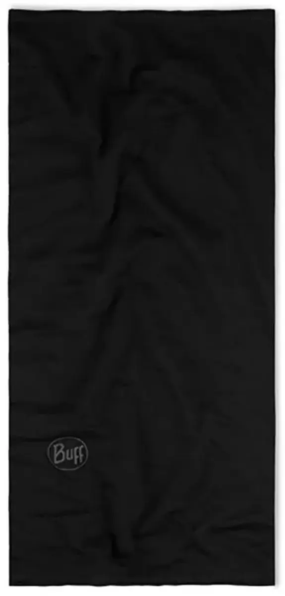 Buff Merino Lightweight Nekwarmer Solid Black - S/M - afbeelding 2 van 6