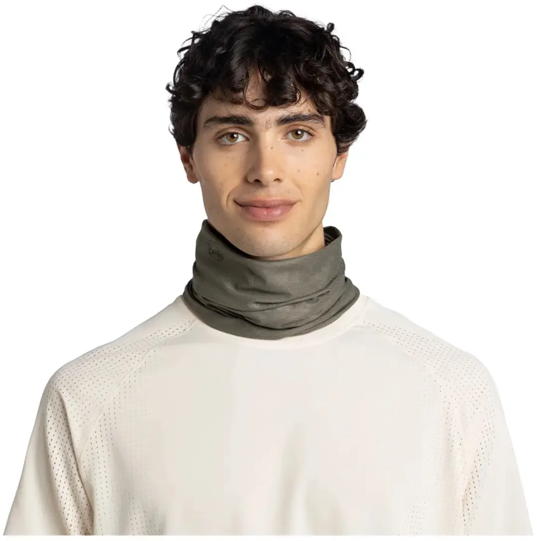 Buff Coolnet UV Nekwarmer Solid Khaki