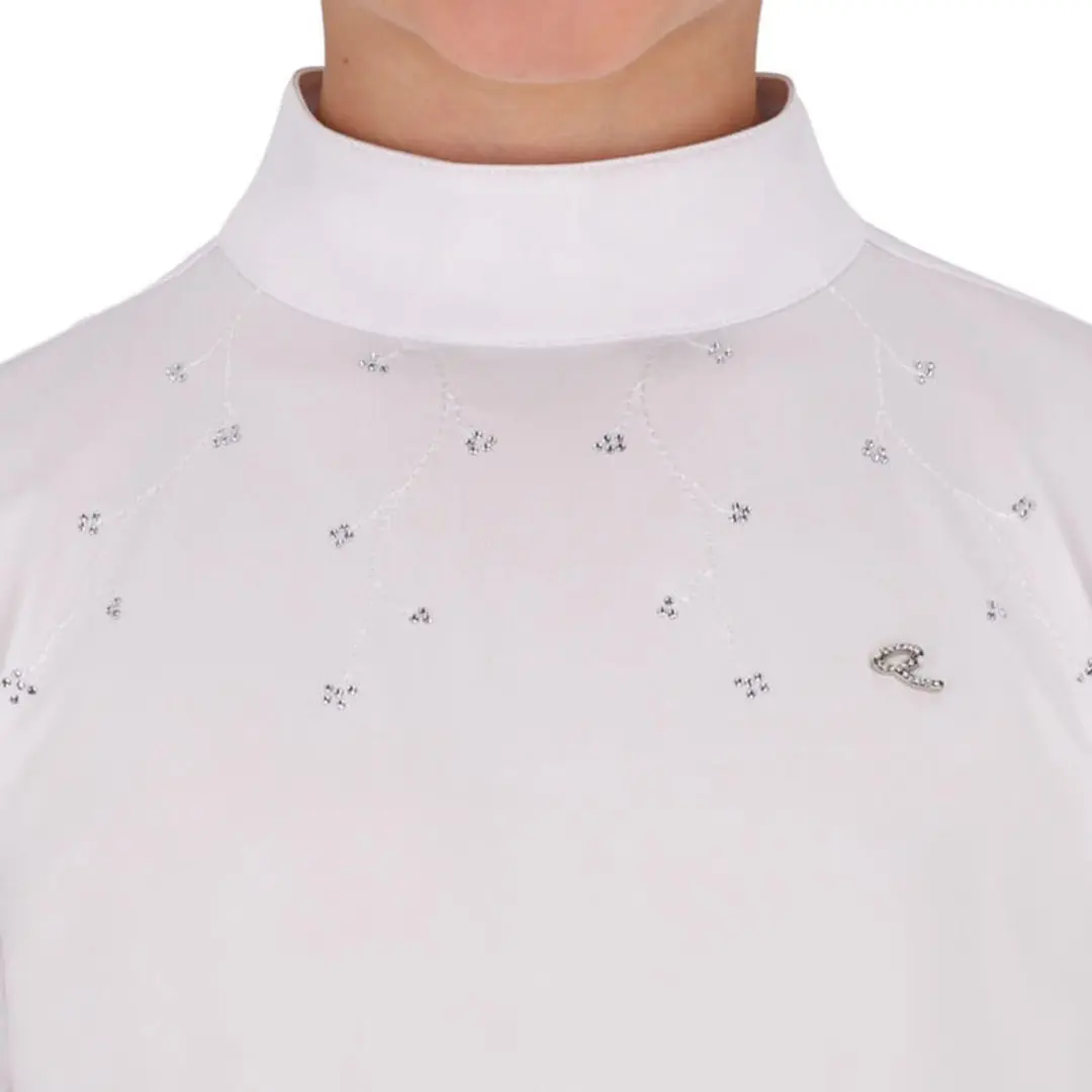 QHP Amilara Junior Wedstrijdshirt 164 - Wit - afbeelding 3 van 4
