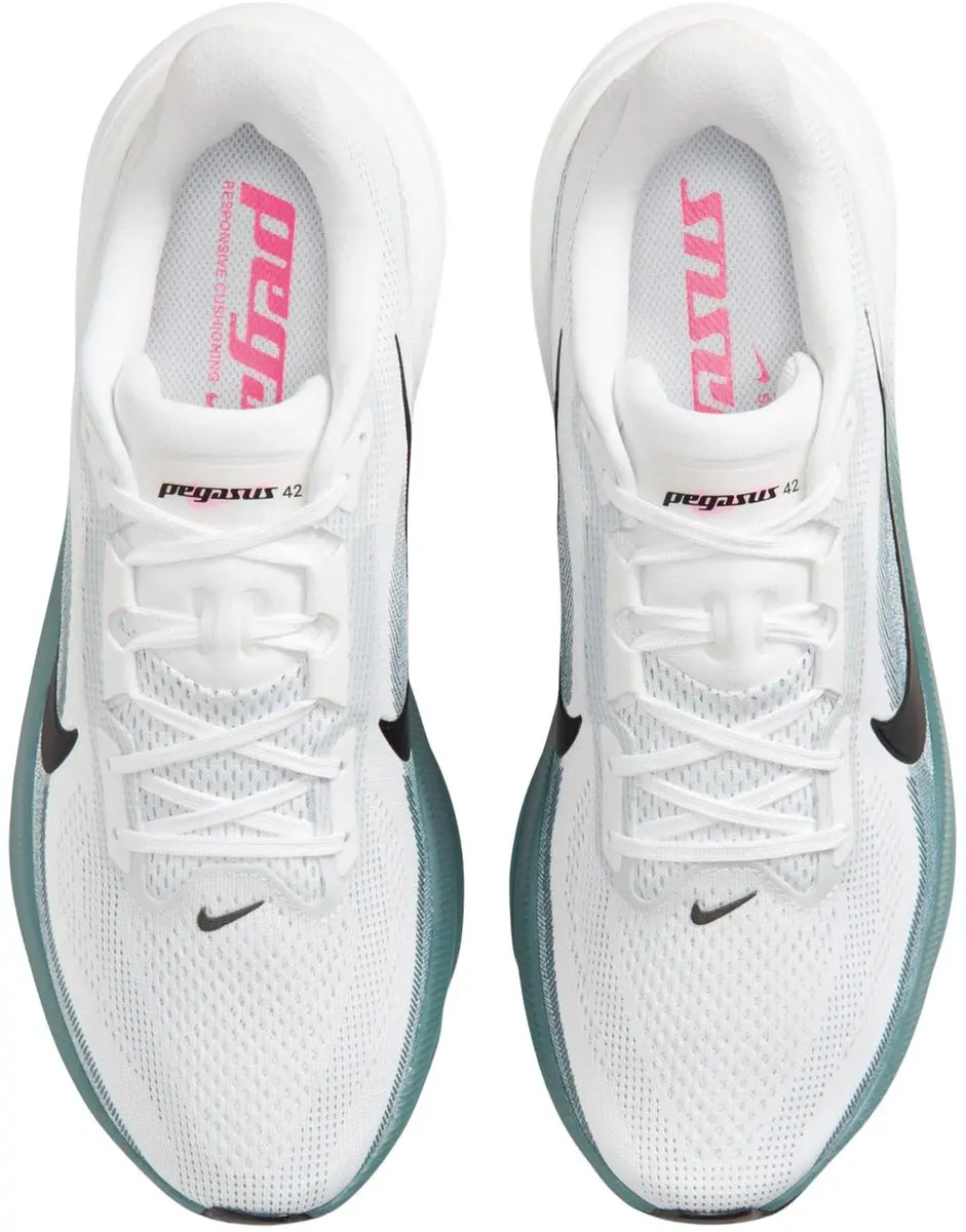 Nike Air Zoom Pegasus 42 Heren - Hardloopschoenen 42.5 - Wit/Grijs/Zwart