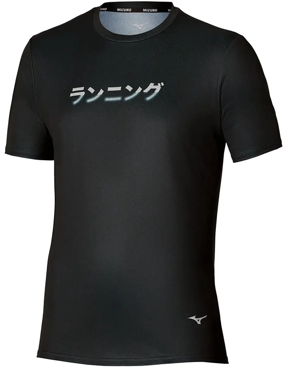 Mizuno Core Graphic T-shirt M - Zwart