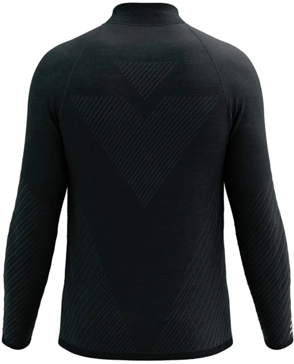 Compressport Seamless Zip Sweatshirt L - Black Melange
