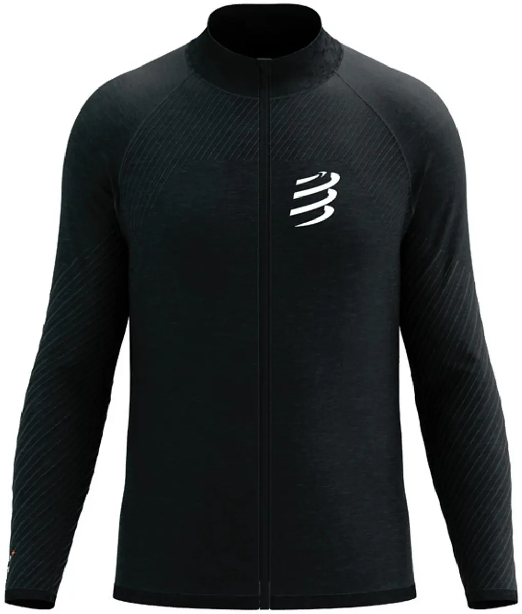 Compressport Seamless Zip Sweatshirt L - Black Melange