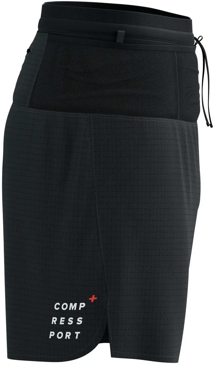 Compressport Trail Racing Overshort M Trainingsbroek - S - Zwart