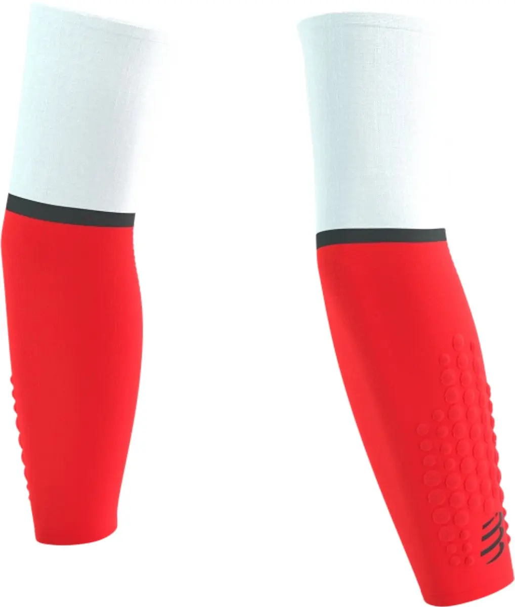 Compressport Armforce Ultralight Arm Sleeves 3 - Wit/Fluo Rood - afbeelding 4 van 6