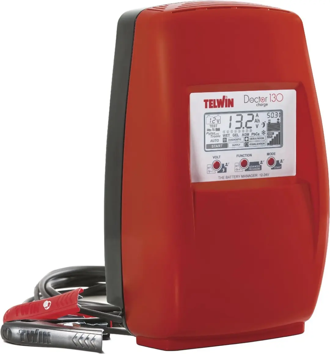 TELWIN DOCTOR CHARGE 130 Automatische Batterijlader met Memory functie 1100-2300
