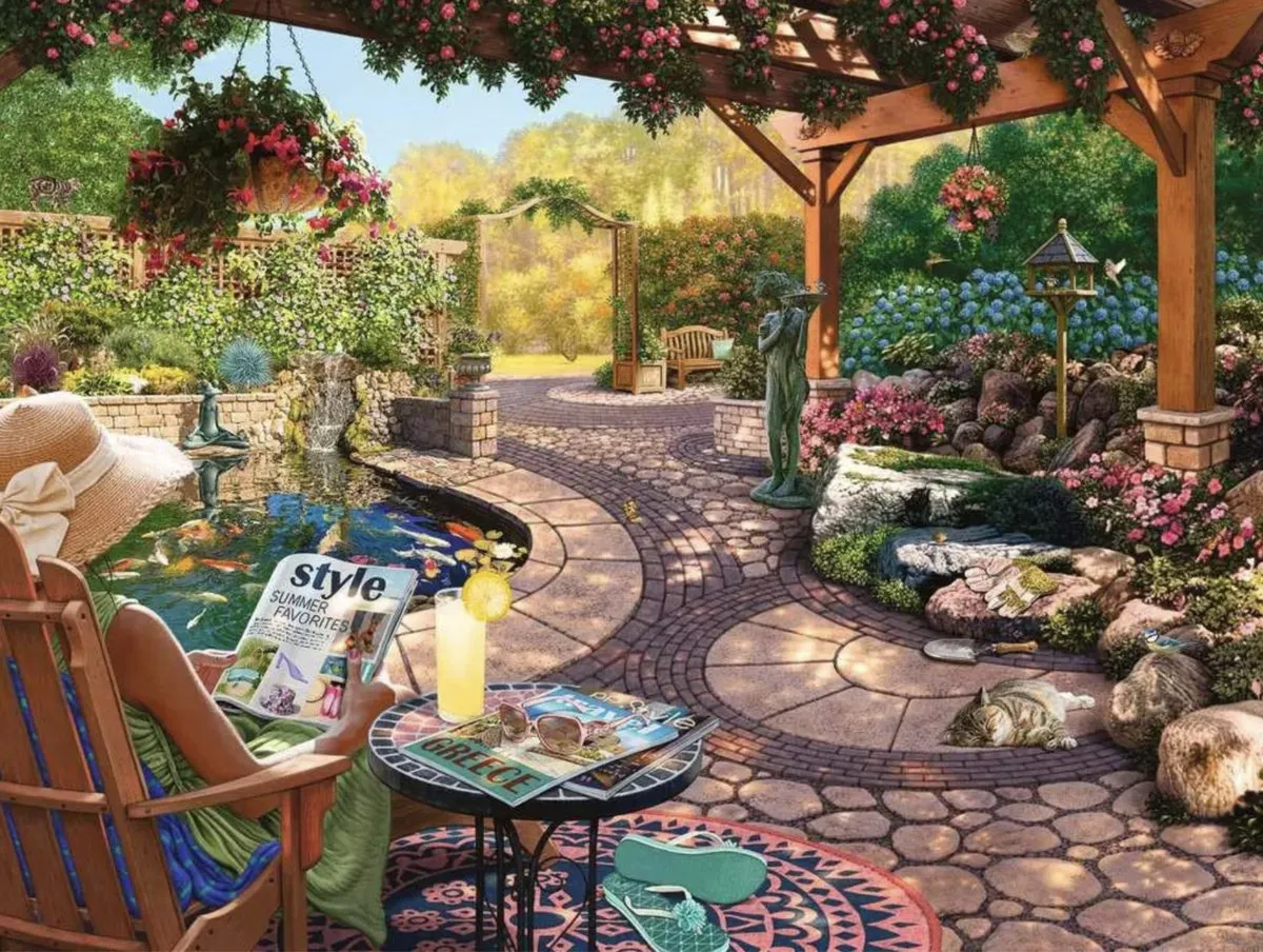 Ravensburger Cozy Backyard Bliss Contourpuzzel 750 Stuks - Meerkleurig