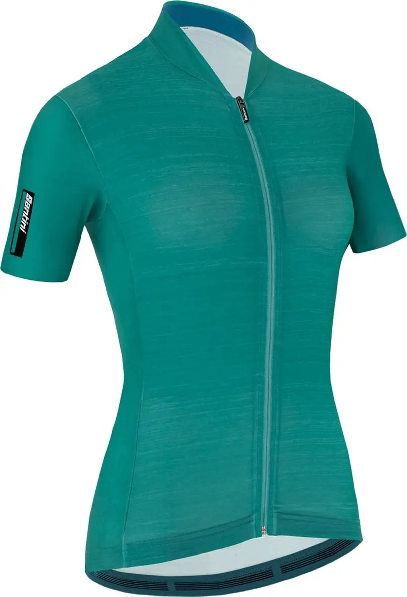 Santini Fietsshirt Korte mouwen Petrol Green - XL