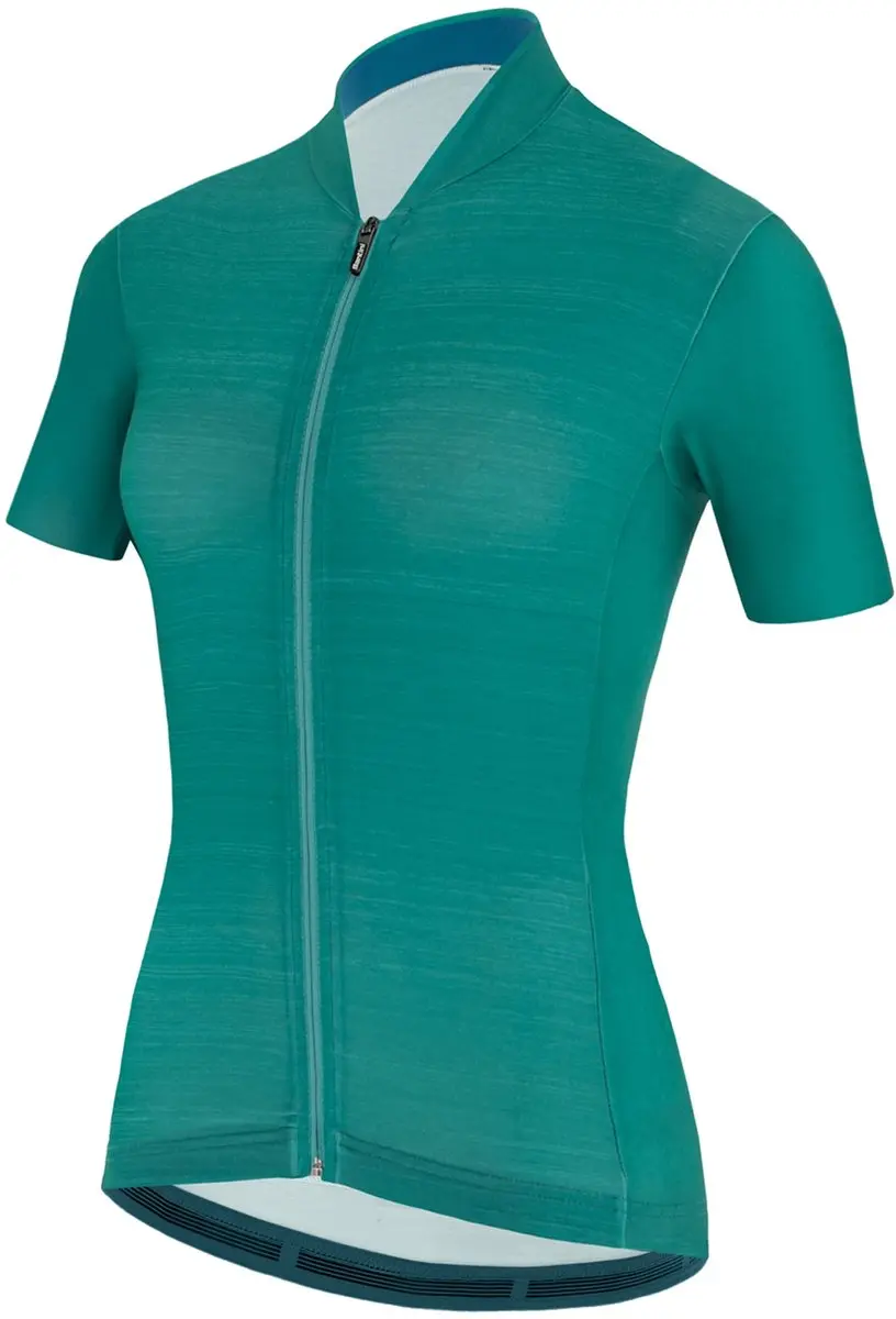 Santini Fietsshirt Korte mouwen Petrol Green - XL