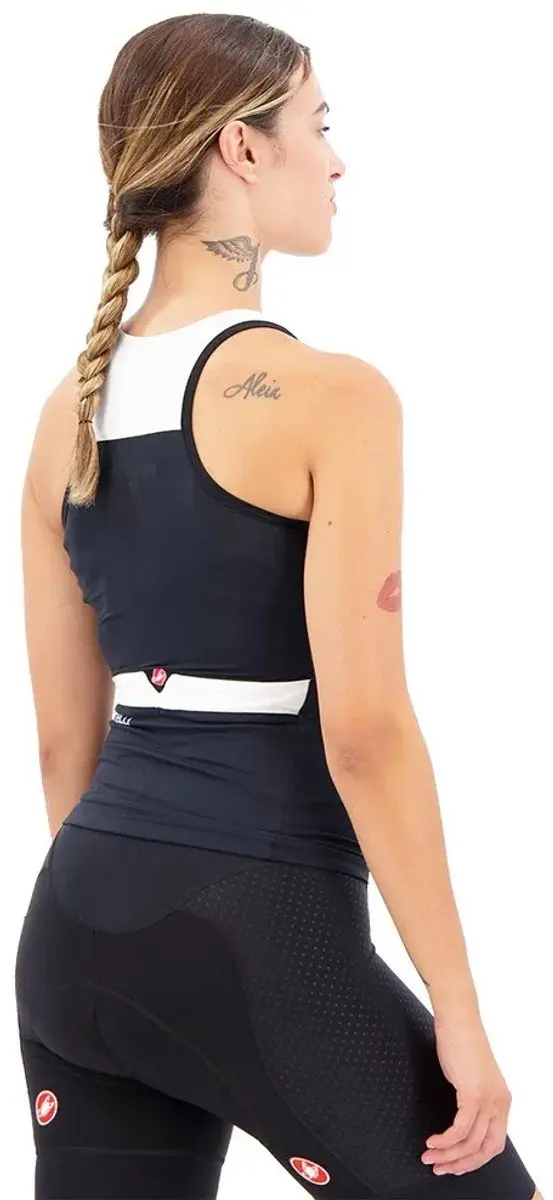 Castelli Solaris Top Skylight-Pop Dames Fietsshirt - L - Light Black/White