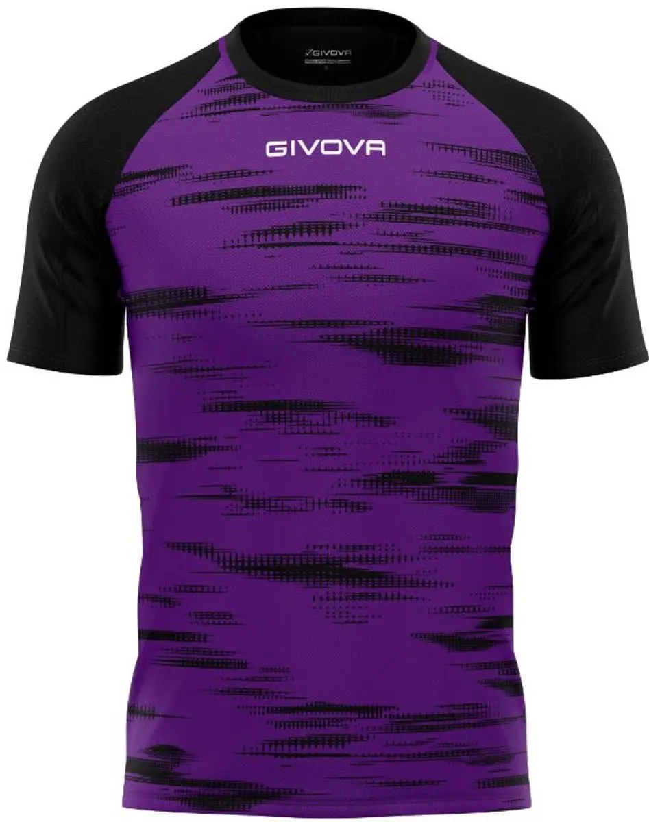 Givova Sportshirt Pixel Violet-Zwart - XS - afbeelding 2 van 4