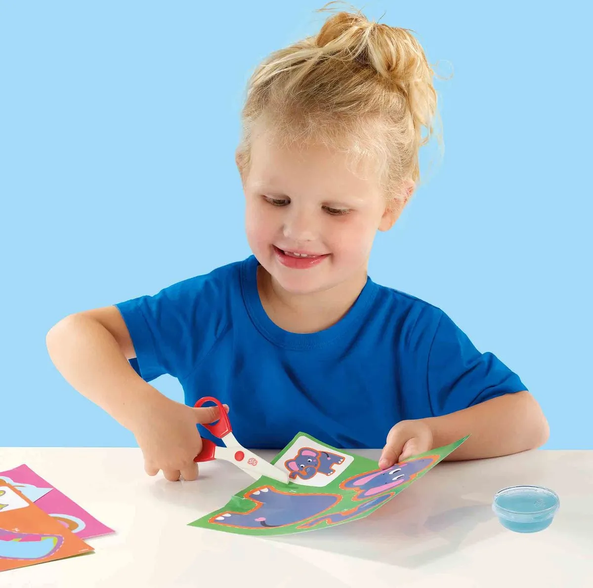 SES Creative Ik leer knippen en plakken Knutselset - 4 Knip- en 4 Plakkaarten