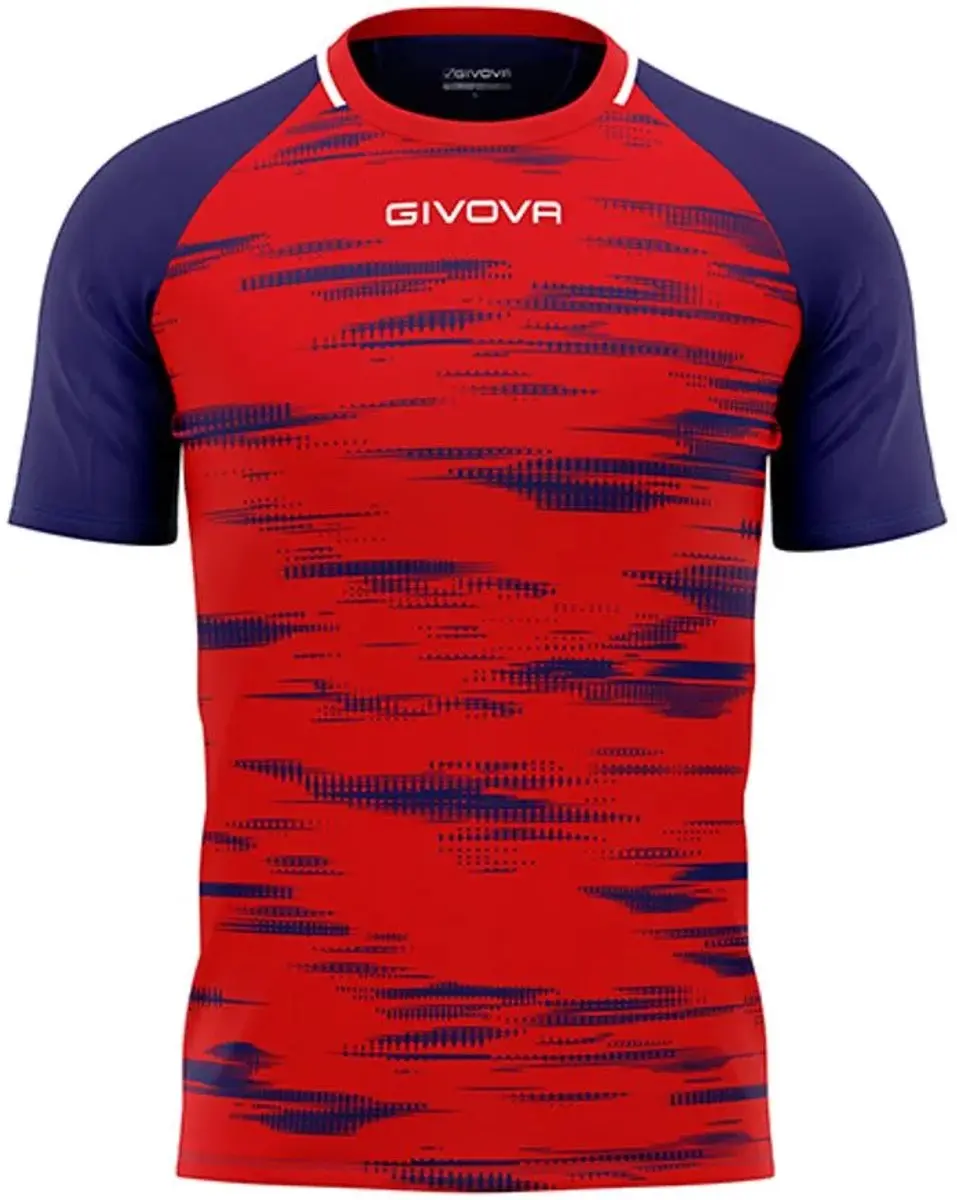 Givova Pixel Sportshirt - Rood-blauw - XS