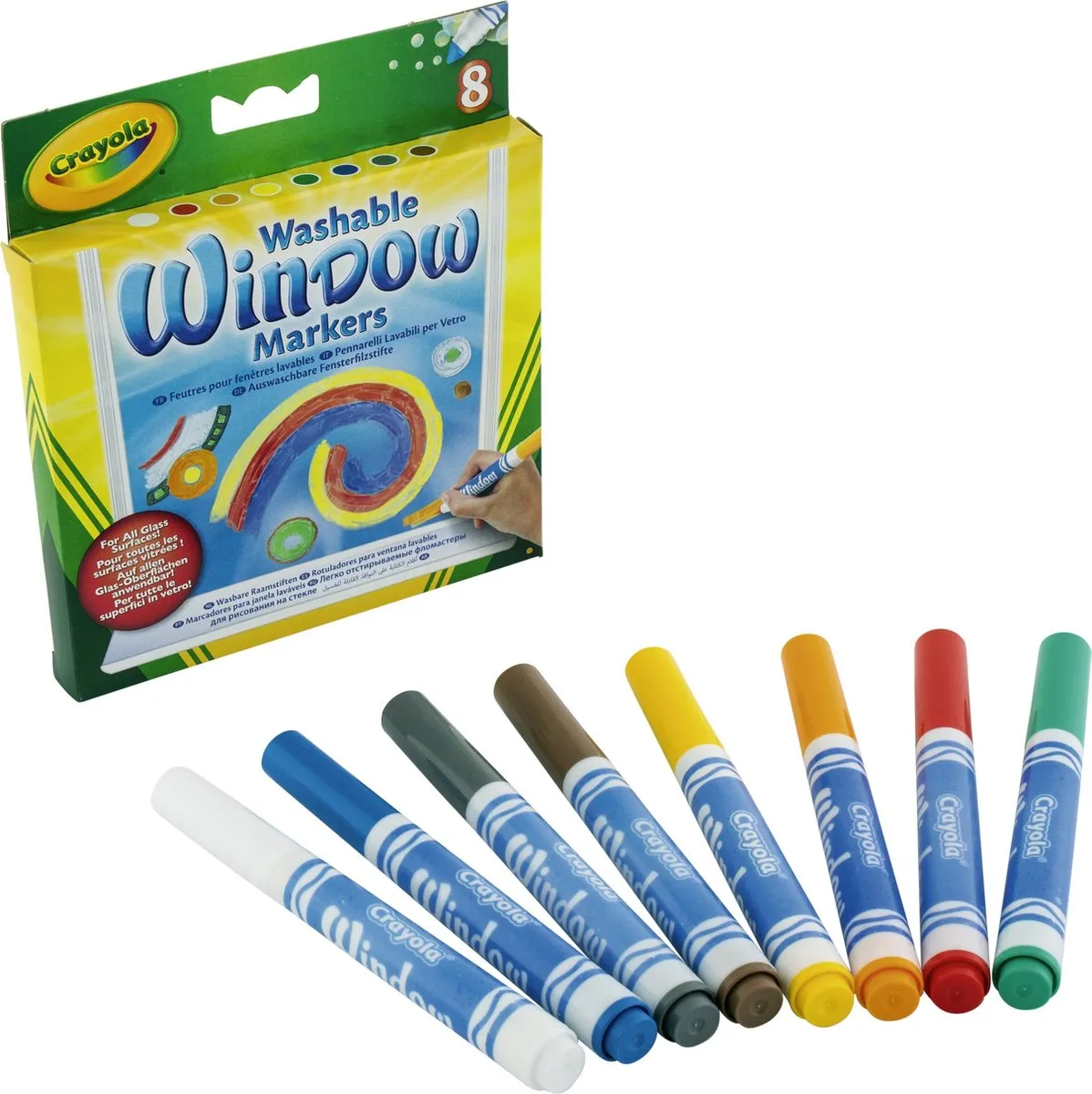 Crayola Wasbare Raamstiften 8 Stuks