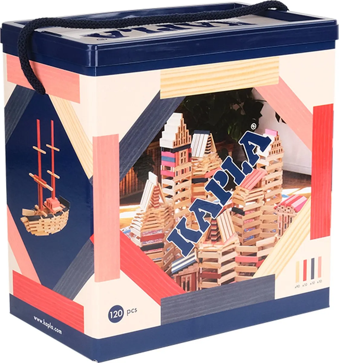 KAPLA Barrel Constructiespeelgoed 120 Stuks - Meerkleurig