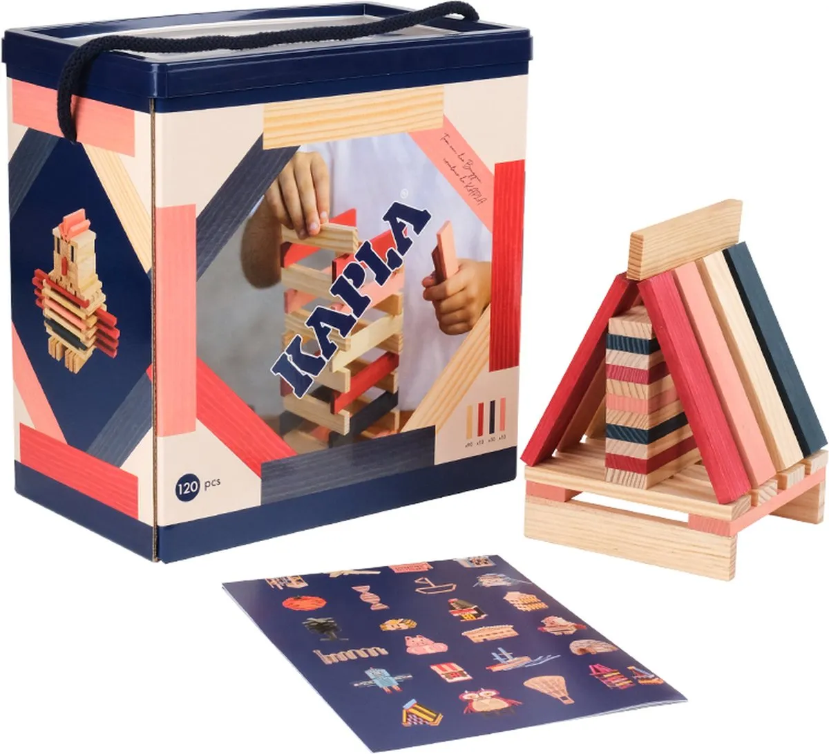 KAPLA Barrel Constructiespeelgoed 120 Stuks - Meerkleurig