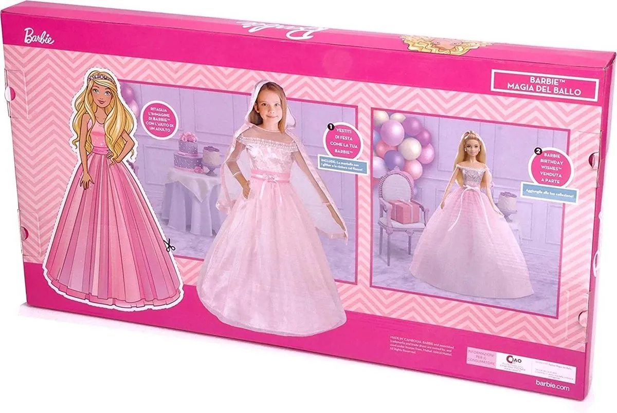 Barbie Verkleedjurk Rood - Maat 10 jaar