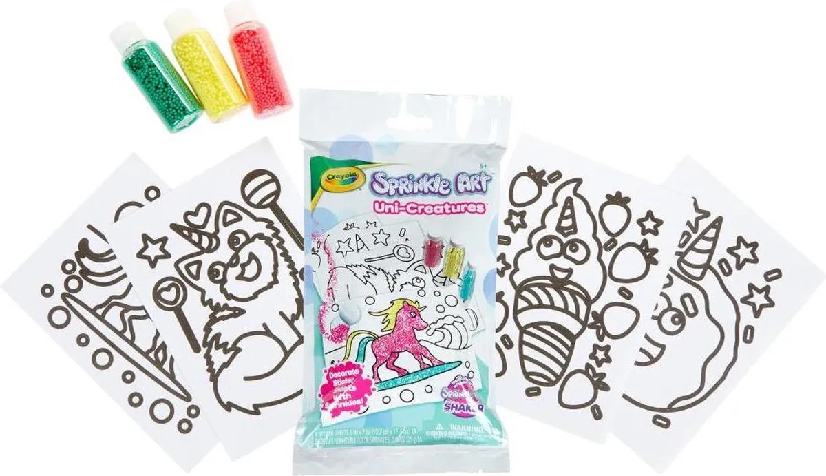 Crayola Sprinkle Art Kit Uni Creatures - 7 Stuks