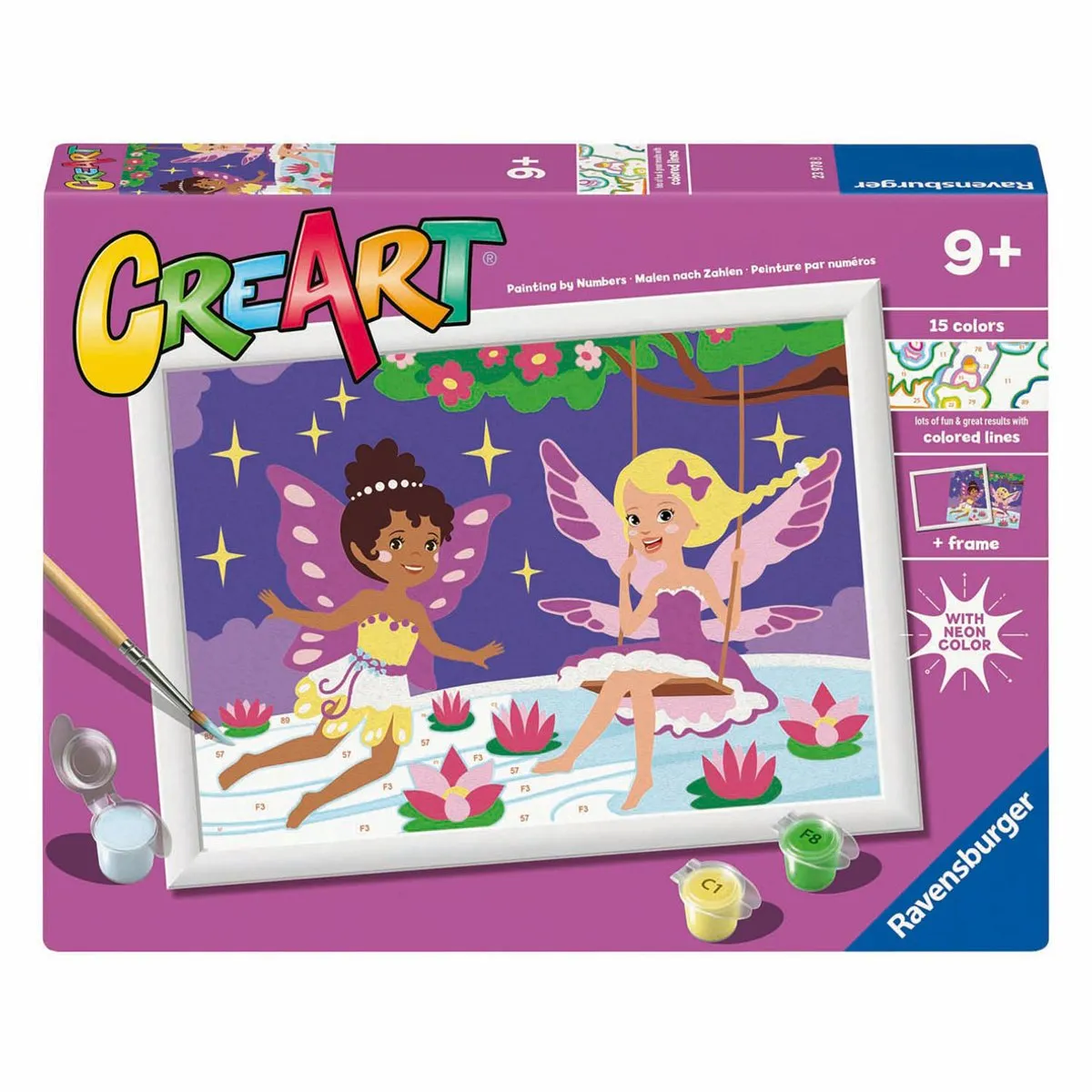 Ravensburger CreArt Adorable Fairy Friends Schilderen op Nummer - Meerkleurig