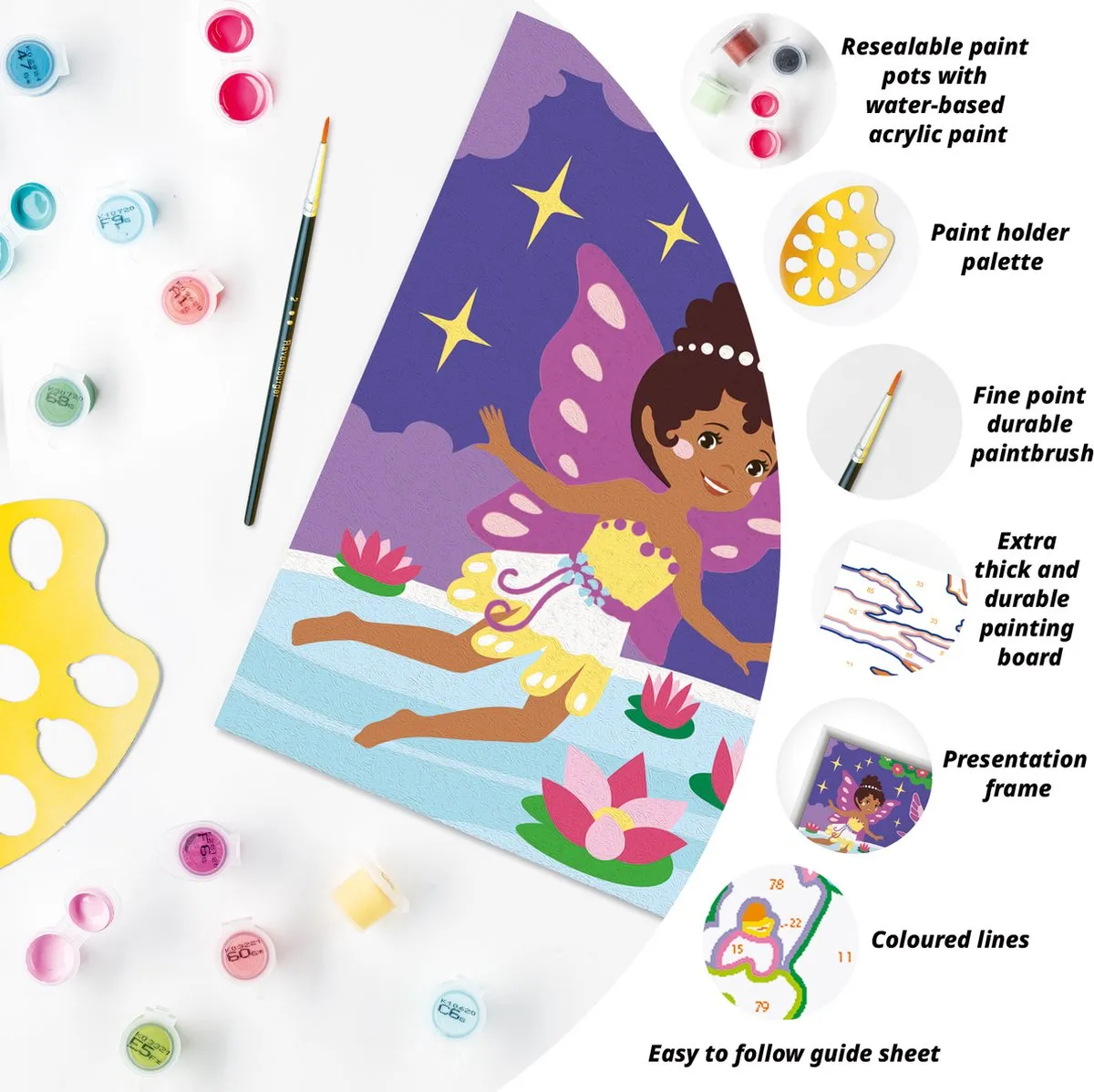 Ravensburger CreArt Adorable Fairy Friends Schilderen op Nummer - Meerkleurig