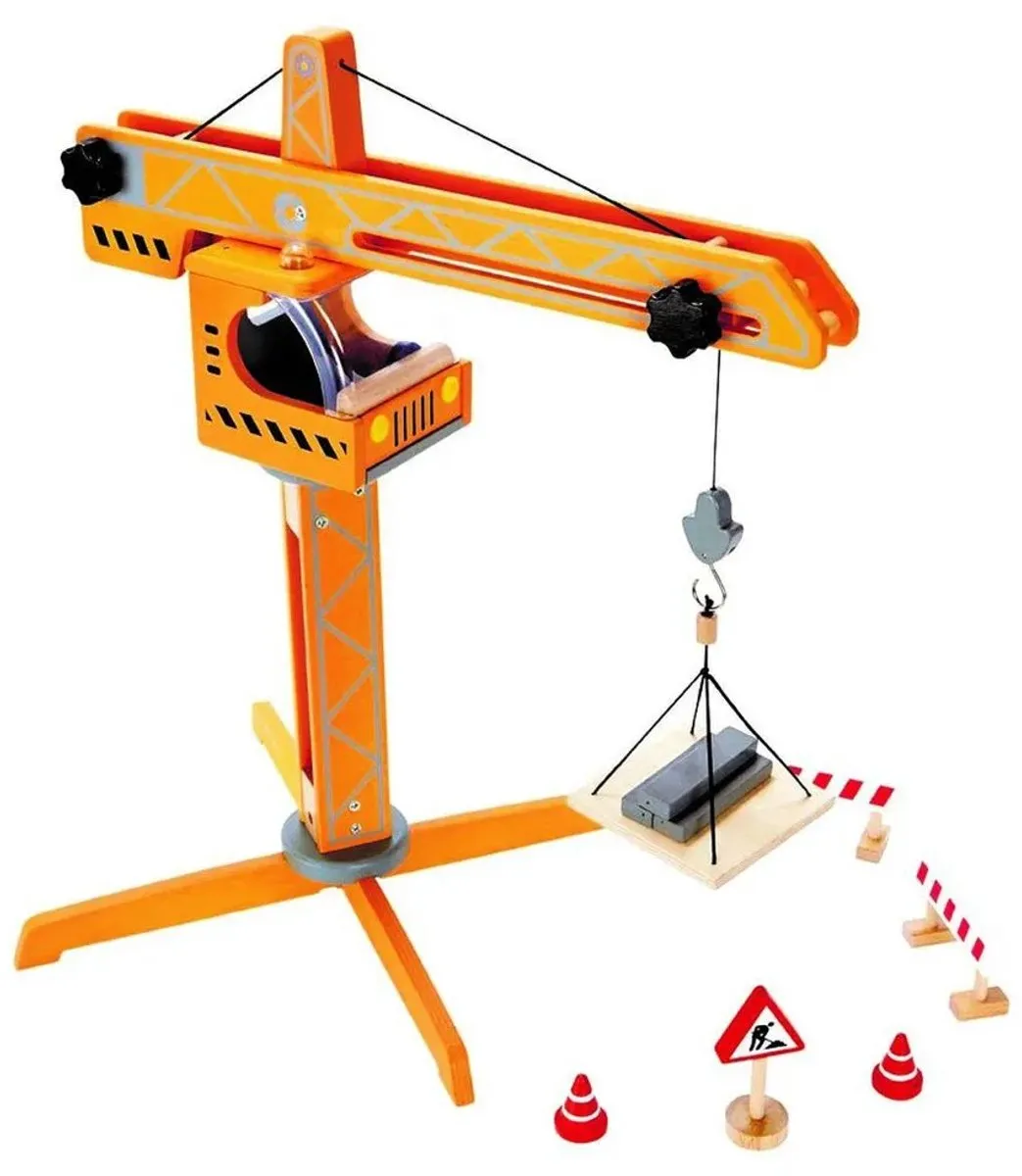 Hape Houten Speelgoed Hijskraan 404514 - Veelkleurig