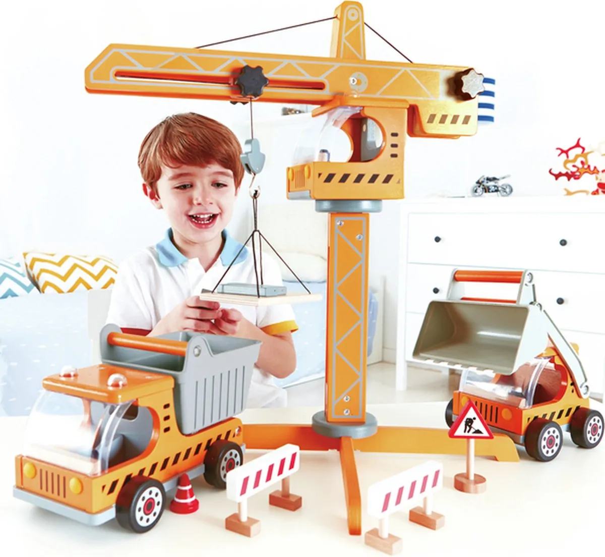 Hape Houten Speelgoed Hijskraan 404514