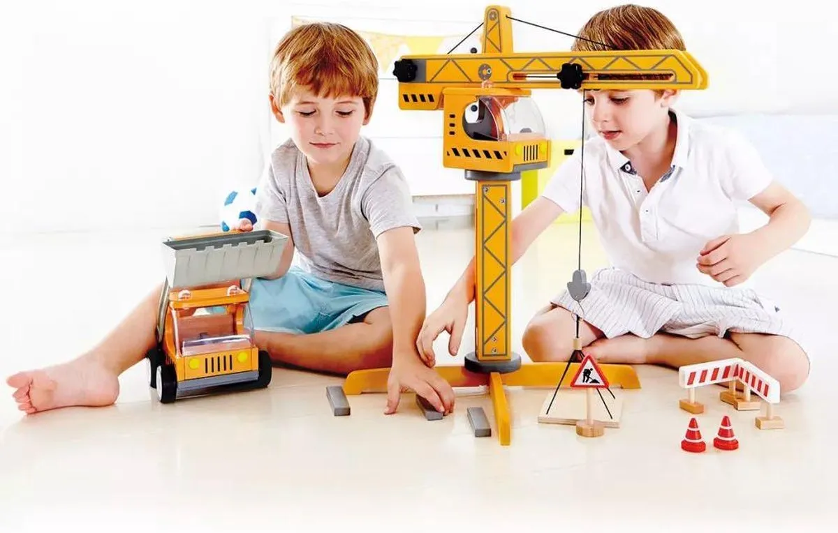 Hape Houten Speelgoed Hijskraan 404514 - Veelkleurig