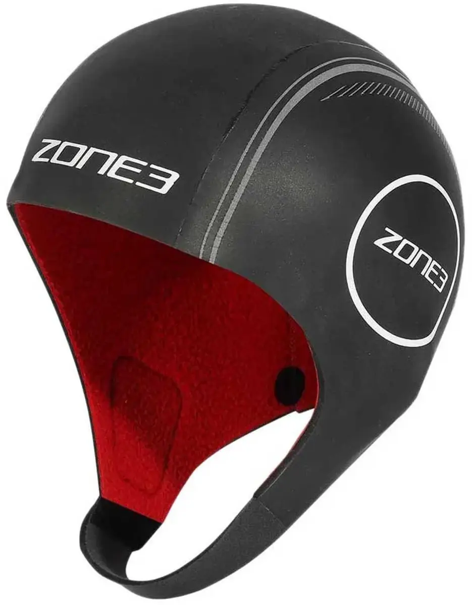 Zone3 Tech Black 2026 Heat-Tech Wetsuit Muts - Zilver/Rood