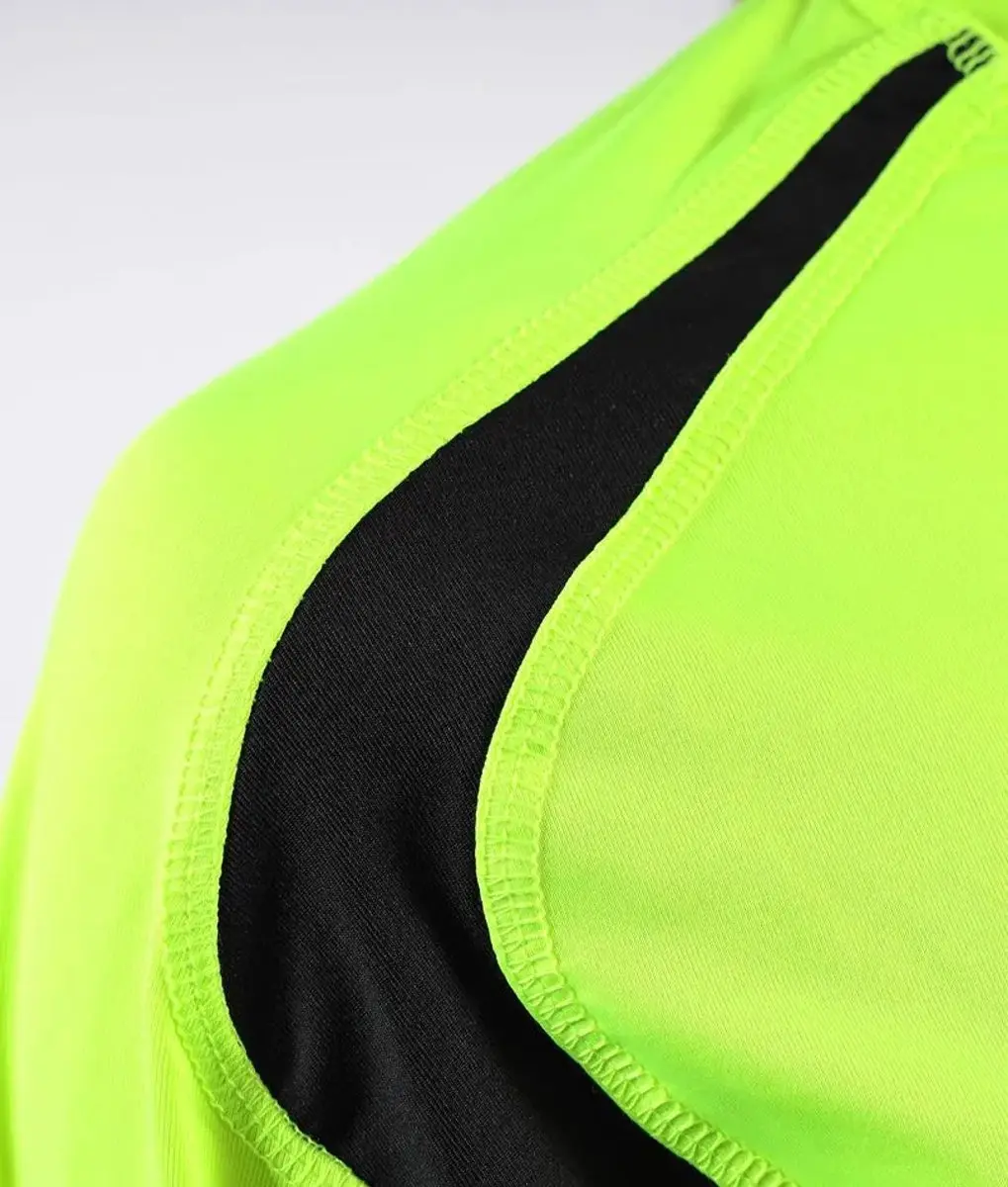 Givova Running Hardloopshirt Unisex Fluo Geel/Zwart - L - afbeelding 2 van 6