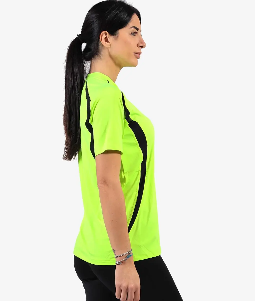 Givova Hardloopshirt Unisex Running Fluo - Geel/Zwart - XL - afbeelding 3 van 6