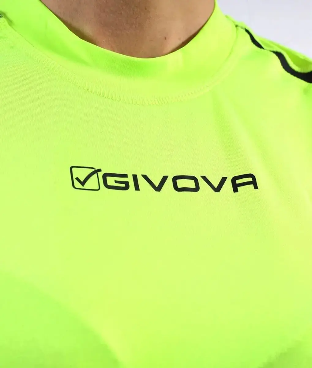 Givova Hardloopshirt Unisex Running Fluo - Geel/Zwart - XL - afbeelding 6 van 6