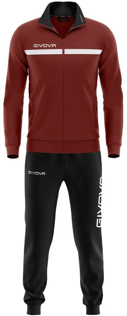 Givova Tuta One Full Zip Sportpak - Rood XXL