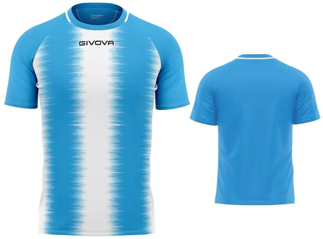 Givova Sportshirt Streep Hemelswit Blauw - L