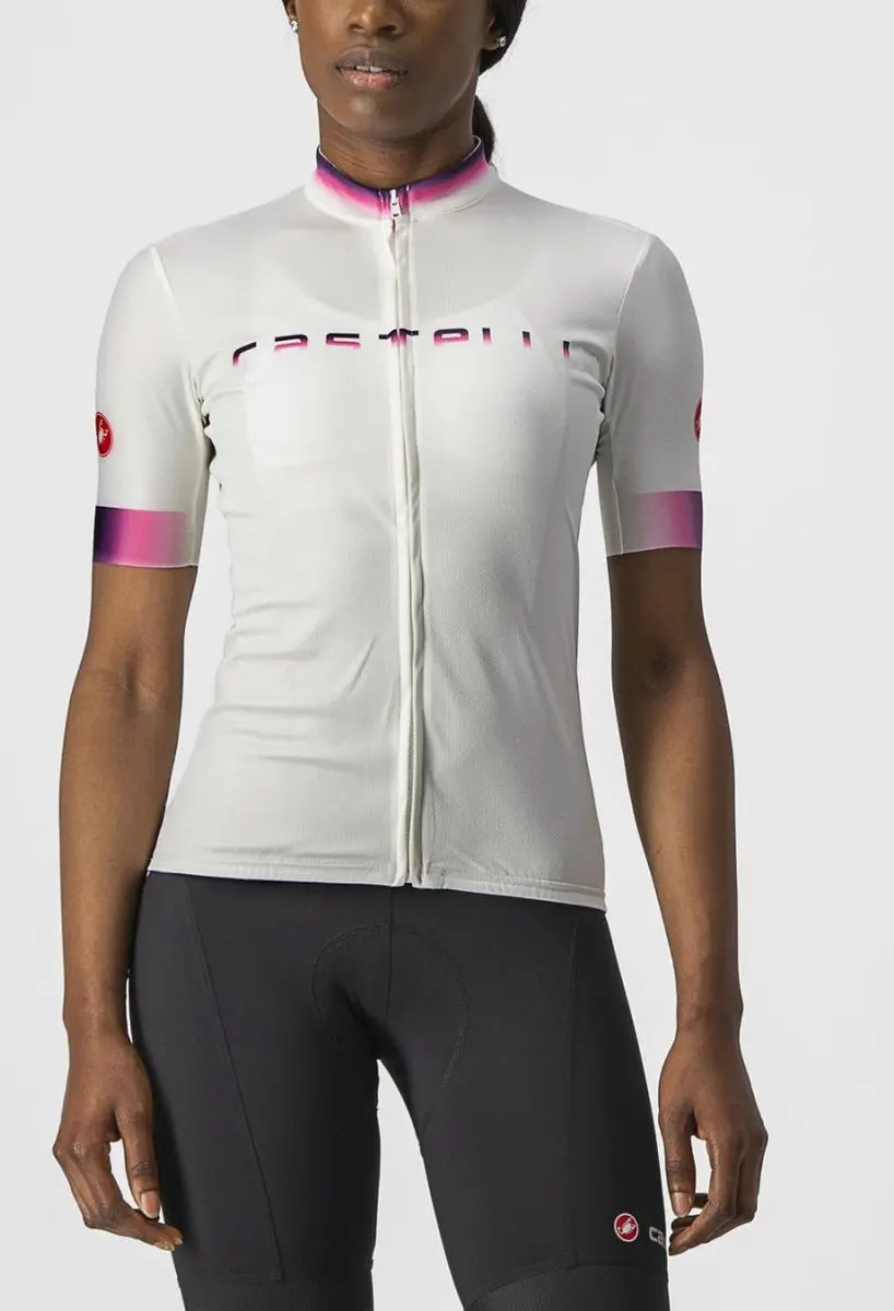 Castelli Fietsshirt korte mouwen Dames Ivoor