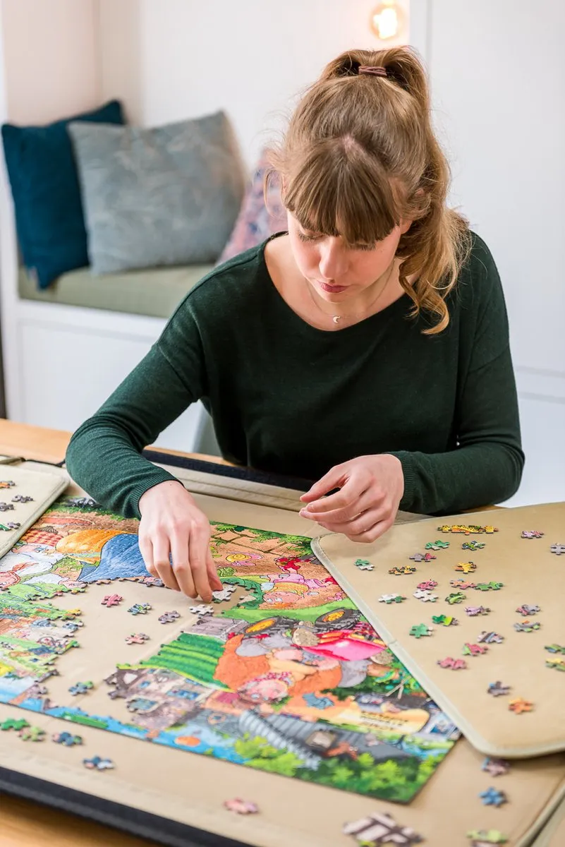 Jumbo Portapuzzle Standaard 1500 Stuks - 90,6x60,5cm - Zwart/Beige