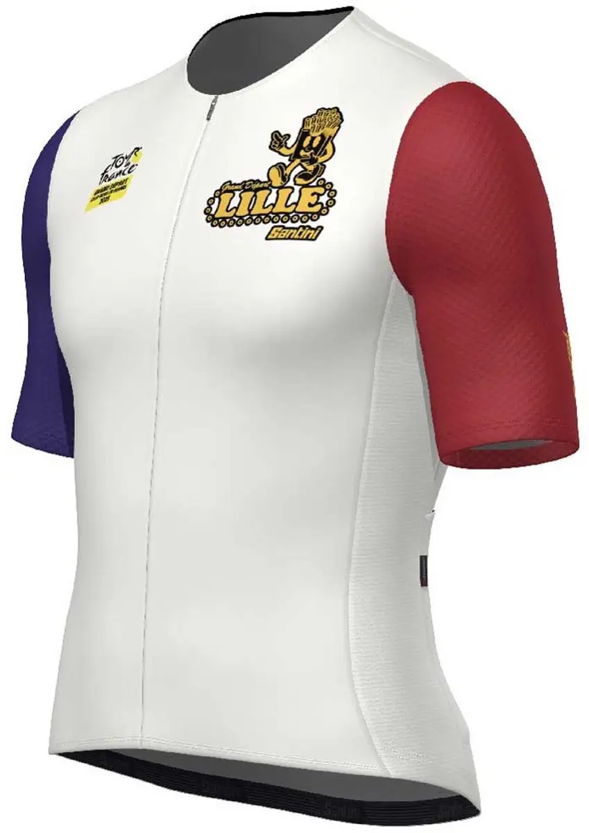 Santini TDF Grand Départ Lille 2025 Wielertrui - Wit XL