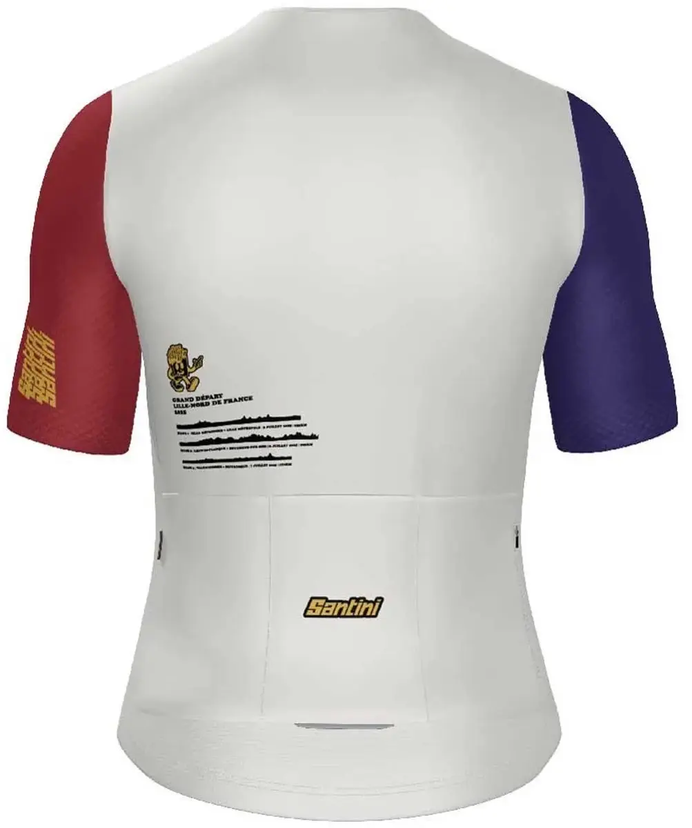 Santini TDF Grand Départ Lille 2025 Wielertrui - Wit XL