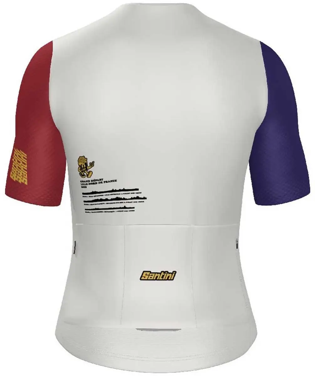 Santini TDF Grand Départ Lille 2025 Wielertrui - Wit XL