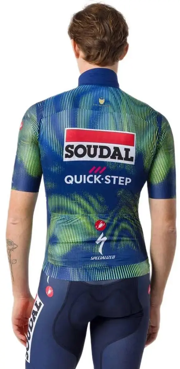 Castelli Pro Wind Soudal Quick-Step 2026 Gilet - M - Blauw/Electric Lime