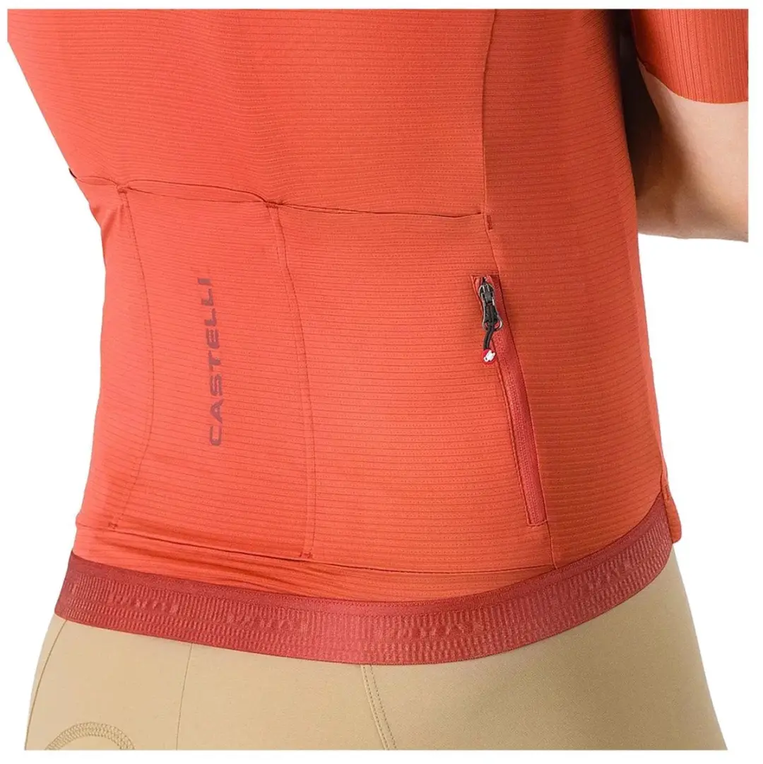 Castelli Espresso 2 Korte Mouw Wielertrui - L - Rood Paprika