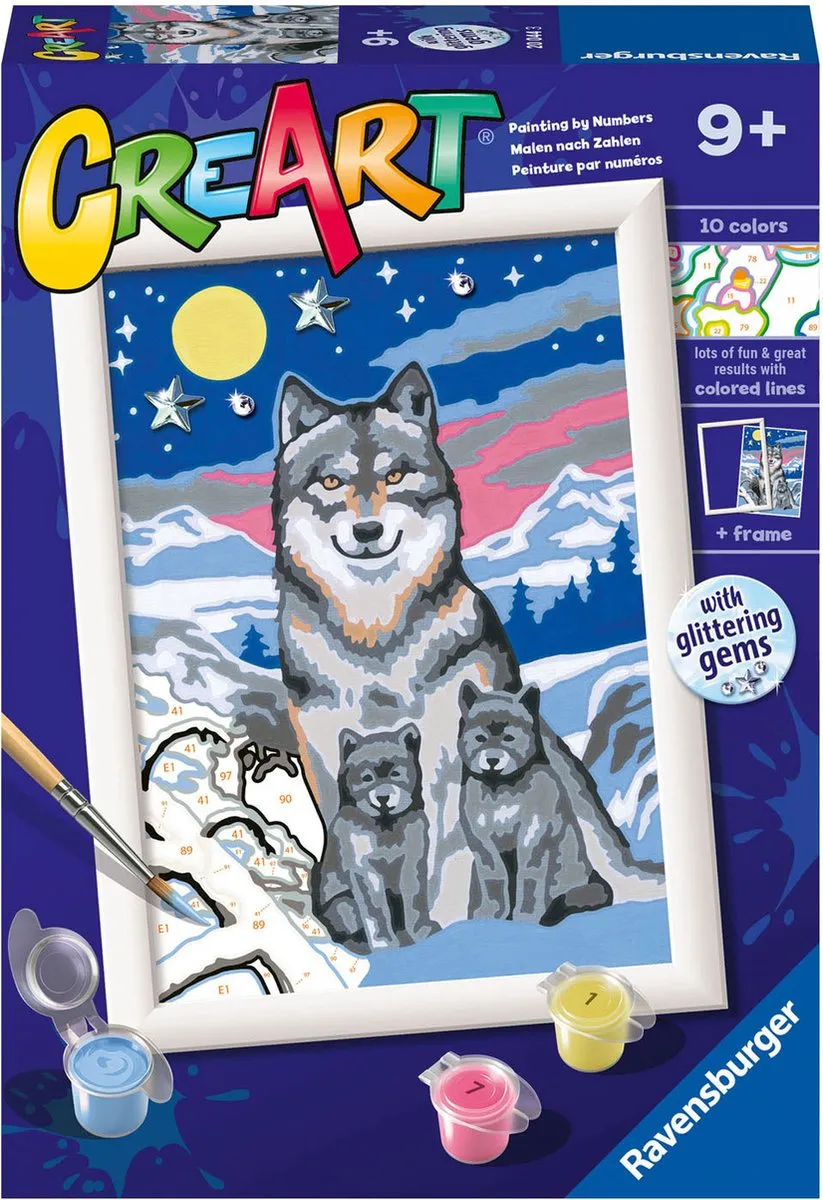 Ravensburger CreArt Wonderful Wolf Family Schilderen op nummer