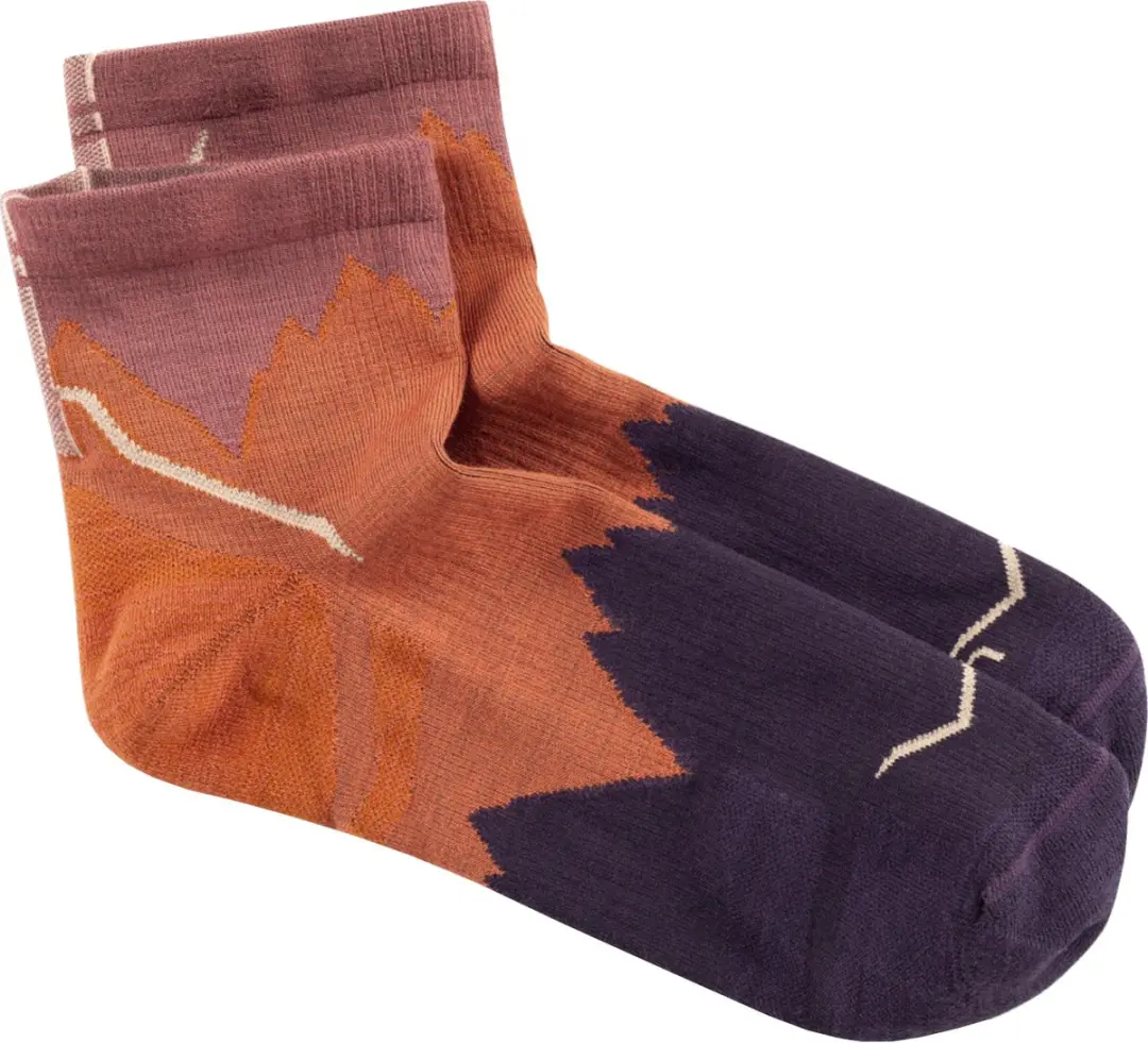 Buff Lightweight Merino Quarter Hardloopsokken - Oranje/Grijs - afbeelding 4 van 6