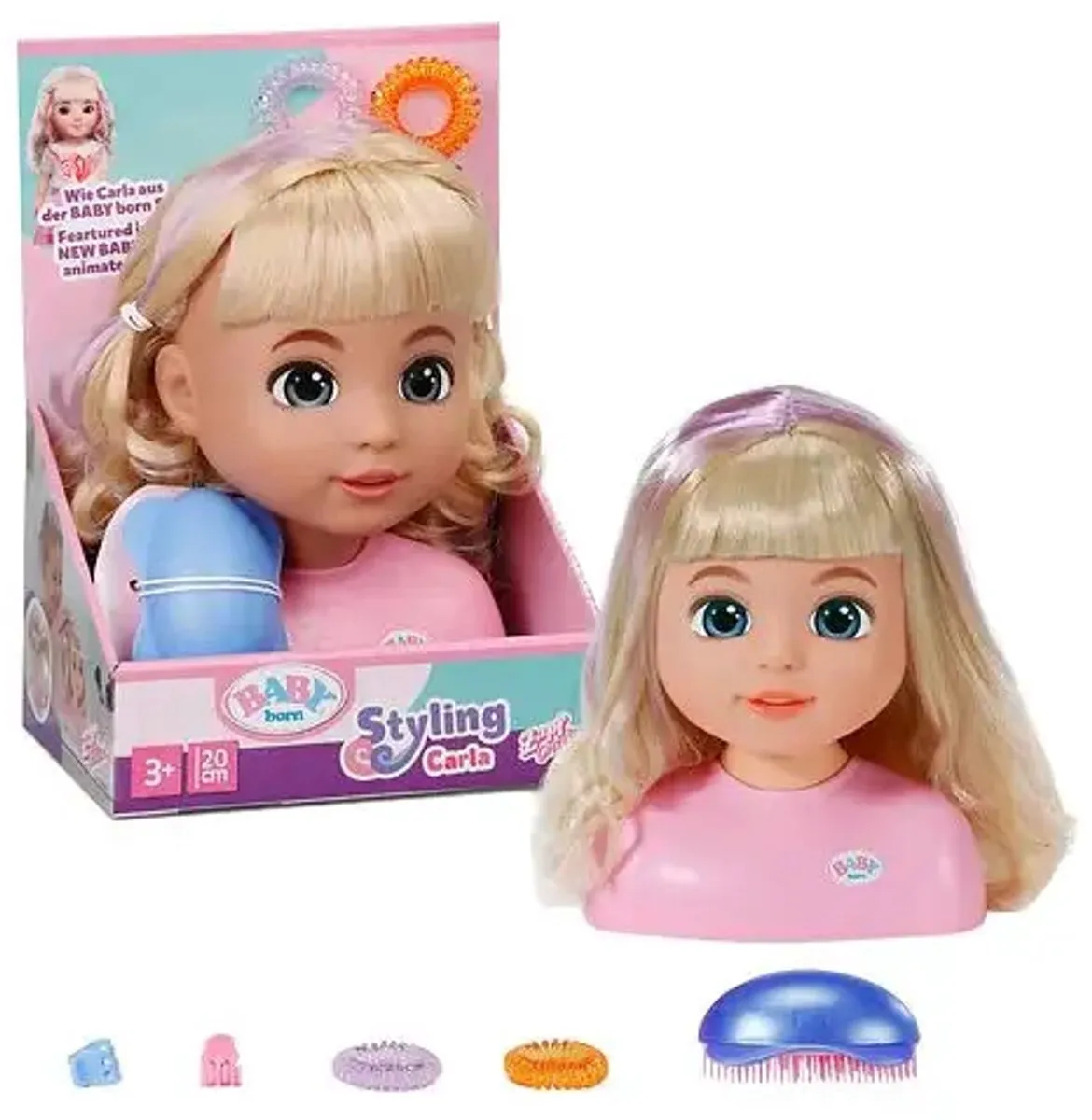 Baby Born Carla Styling Hoofd Poppenhoofd - Multicolor - 5 Accessoires - afbeelding 6 van 6