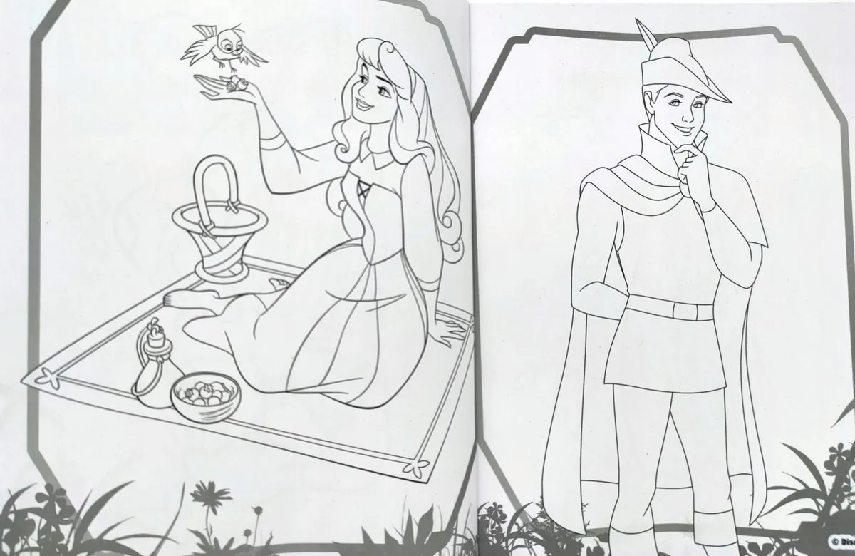 Disney Princess Megacolor Aurora Kleurboek - 125 Platen - Paars