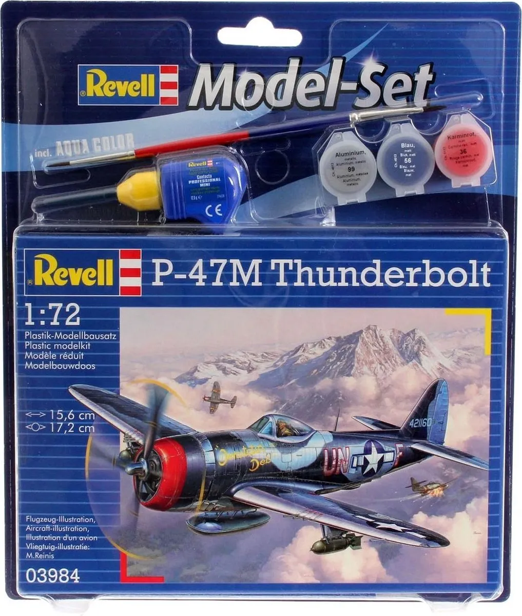Revell 63984 P-47M Thunderbolt Modelbouwpakket 1:72 - Militaire voertuigen - 67 Onderdelen