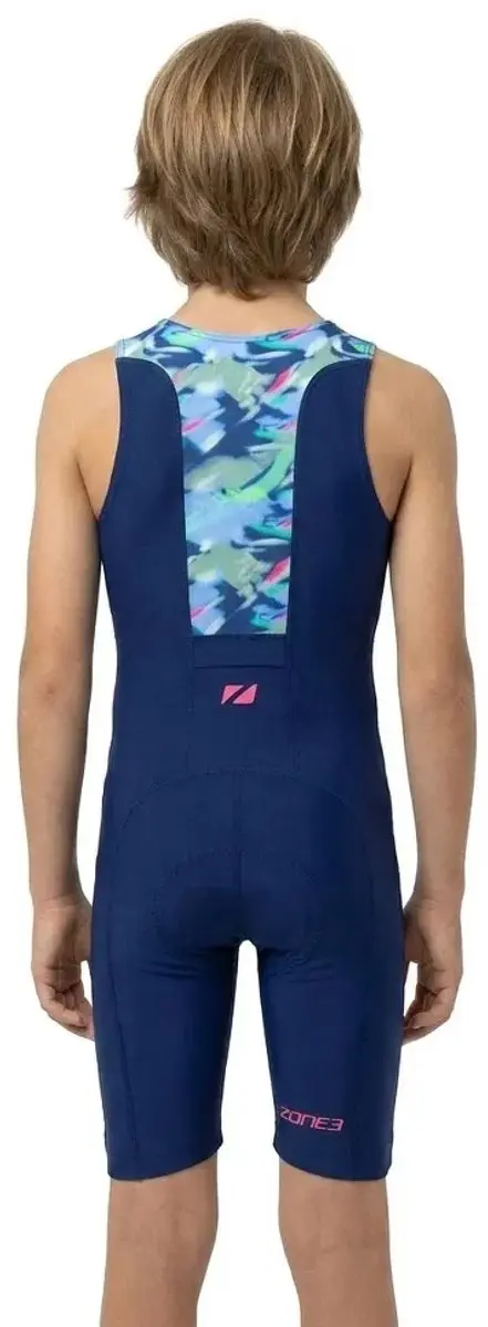 Zone3 Tri Adventure Mouwloos Triatlonpak 10-12 jaar - Navy - afbeelding 6 van 6