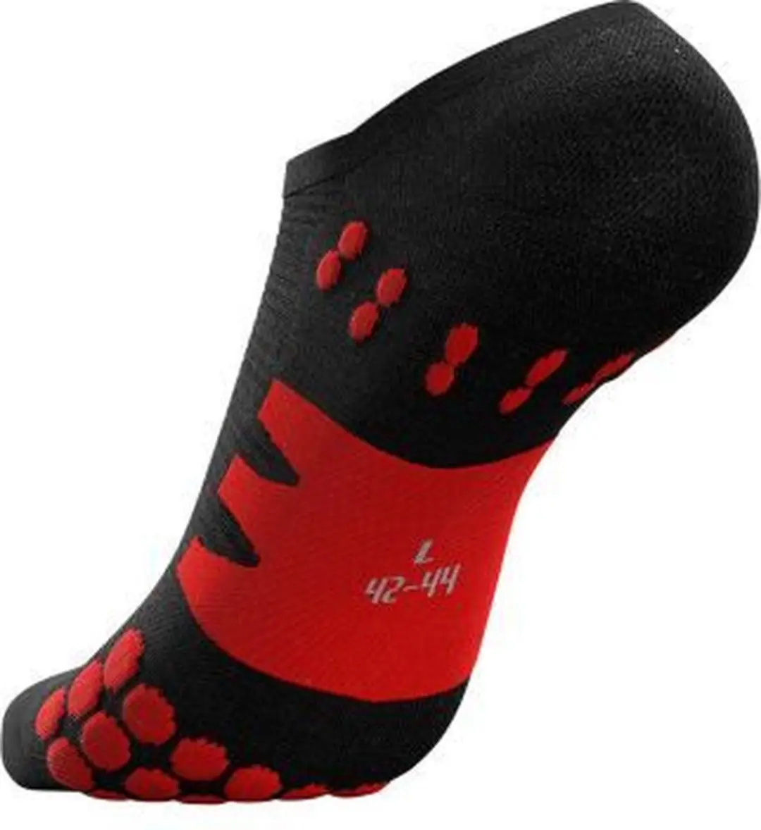 Compressport No Show Socks Hardloopsokken 35-38 - Zwart/Rood